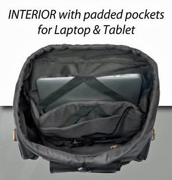 Harley-Davidson® Ponderosa Ballistic & Leather Backpack | External