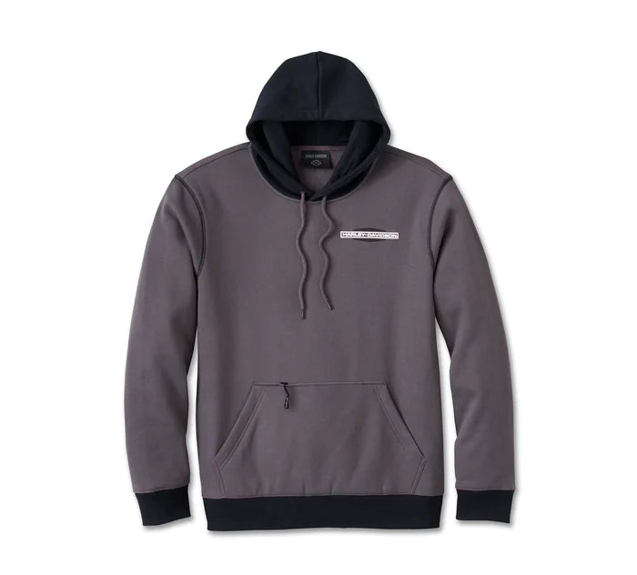 Harley-Davidson® Men's Kickstart Pullover Hoodie | Lined Draw-String Hood