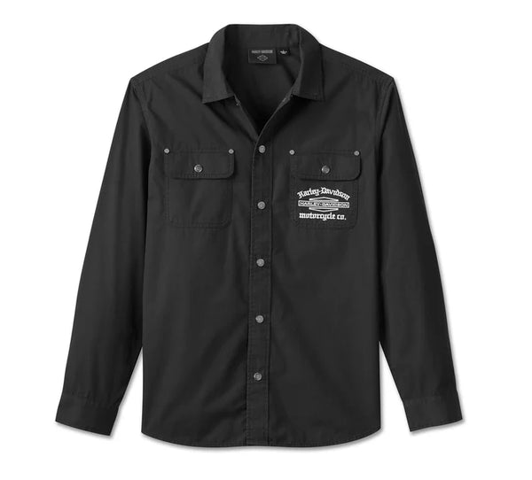 Harley-Davidson 長袖カットソー 黒 HARLEY DAVIDSON◇長袖カットソー/M/コットン/BLK// USA製