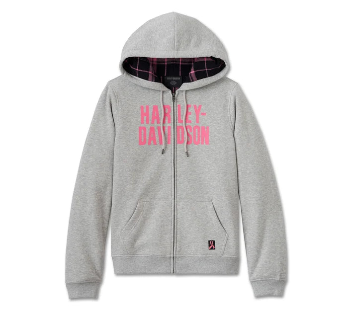 Harley-Davidson® Women's Pink Label Full Zip Front Hoodie