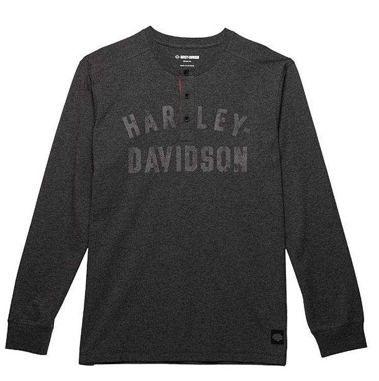 
                  
                    Harley-Davidson® Men's Staple Henley | Charcoal | Long Sleeves
                  
                