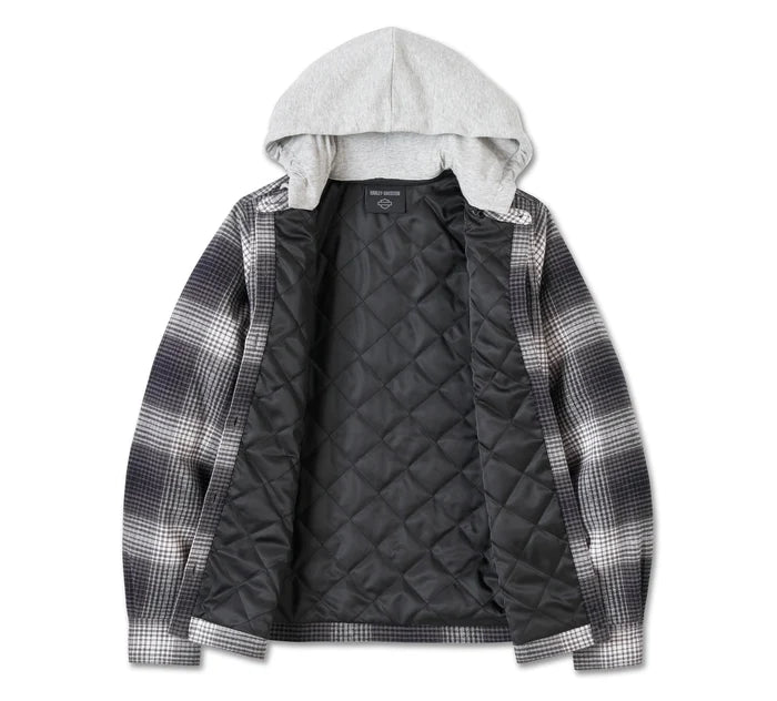 Harley-Davidson® Women's Heritage Classic Shirt Jacket - Plaid - Harley Black & Cloud Dancer