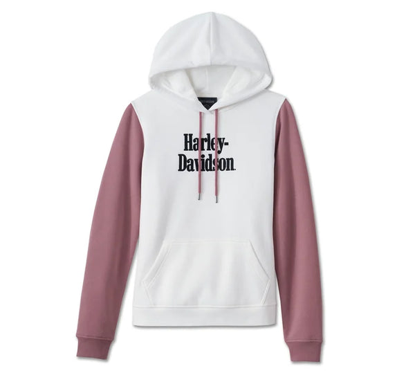 パーカー・フーディ HUECLOSET American harley hoodie Harley-Davidson® Women's Raglan Colorblock Pullover Hoodie