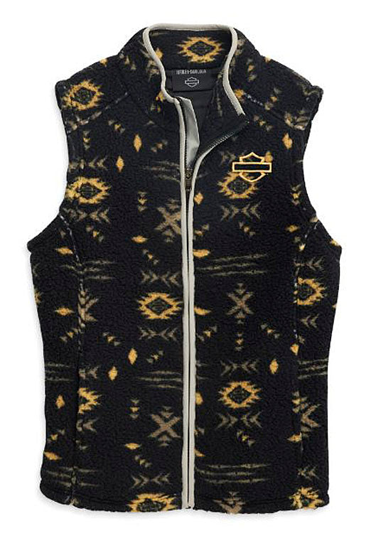 
                  
                    Harley-Davidson® Women's Shift Gears Sherpa Fleece Vest | All-Over Print
                  
                