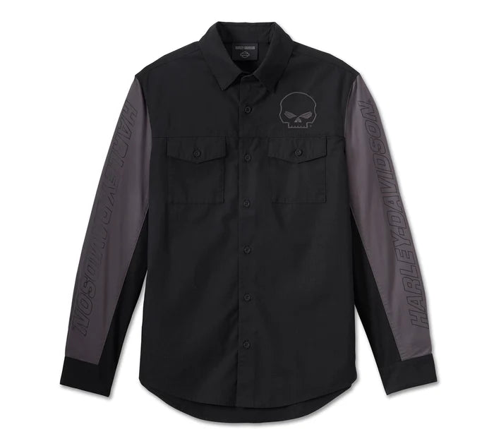 Harley-Davidson® Men's Willie G™ Skull Viper Long Sleeve Shirt