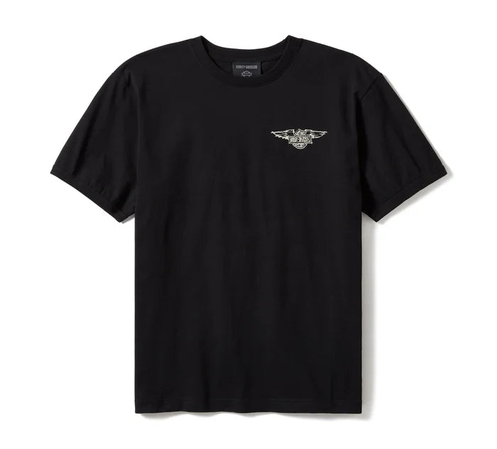 Harley-Davidson® Men's Willie G™ Sketch Art Ringer Tee | Black