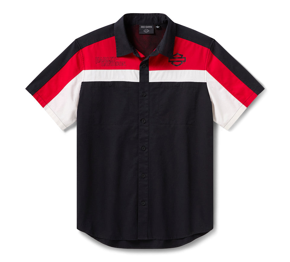 harley davidson dress shirts Harley-Davidson Men's Plaid H-D Font Work Shirt, Teal
