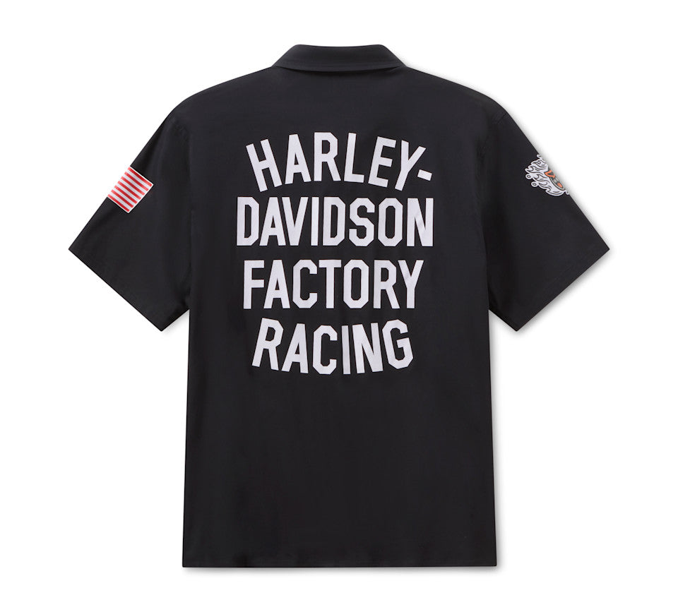 harley davidson dress shirt Harley-Davidson Men's Logo Woven Long Sleeve Shirt, White. 99012-15VM or layered over your favorite H Harley-Davidson Men's Block Font Yarn