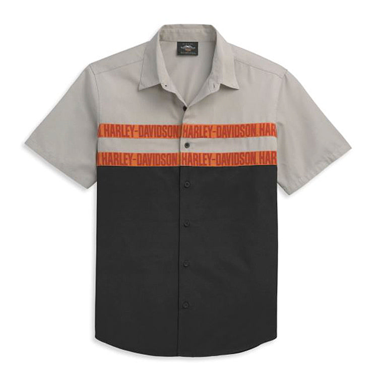 
                  
                    Harley-Davidson® Men's Logo Woven Shirt | Short Sleeves
                  
                