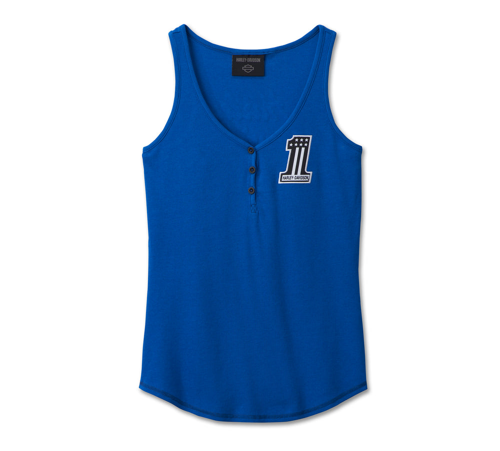 Harley-Davidson® Women's #1 Race Tank Top | Lapis Blue