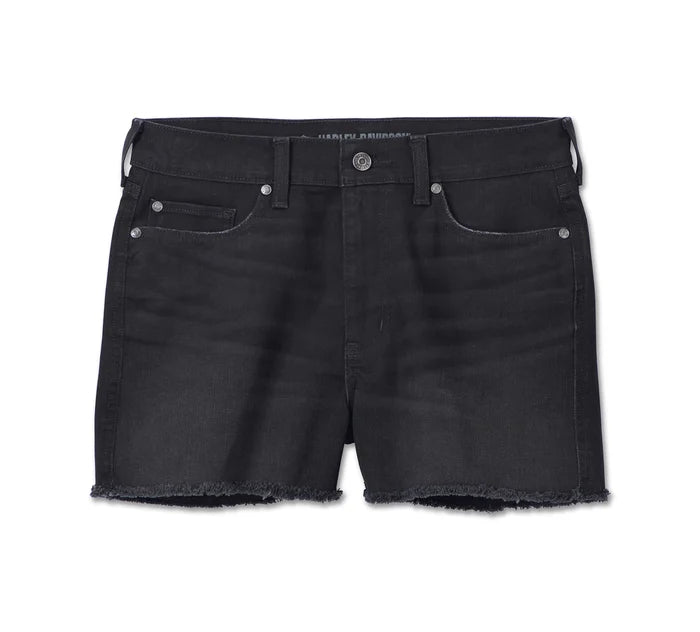 Harley-Davidson® Women's High Rise Denim Shorts | Black