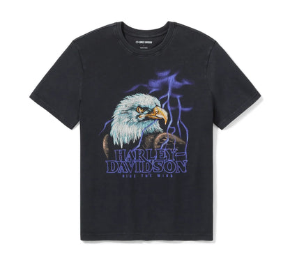 Men's Lightening Eagle Tee | Black – House of Harley®