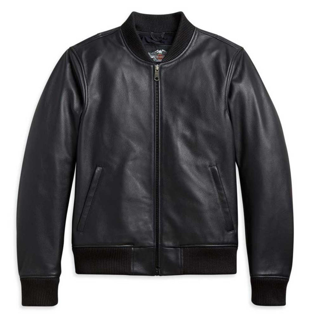 Harley-Davidson® Men's Functional Leather Bomber Jacket | Black