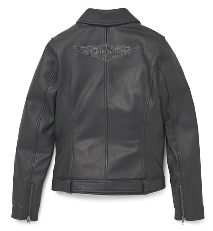 
                  
                    Harley-Davidson® Women's Juneau Casual Leather Jacket | Asymmetrical Zip | Belted
                  
                