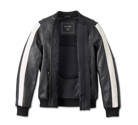 Harley-Davidson® Women's Piper Leather Bomber Jacket | Black Harley-Davidson® Women's Piper Leather Bomber Jacket | Black