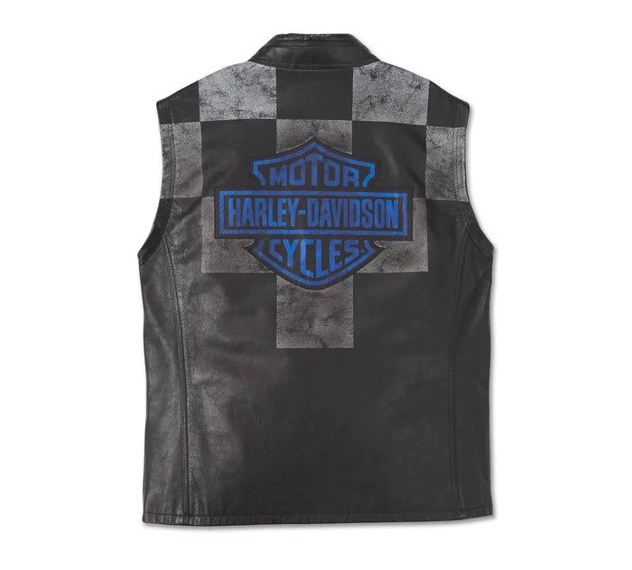 
                  
                    Harley-Davidson® Men's Blue Steel Convertible Leather Jacket
                  
                