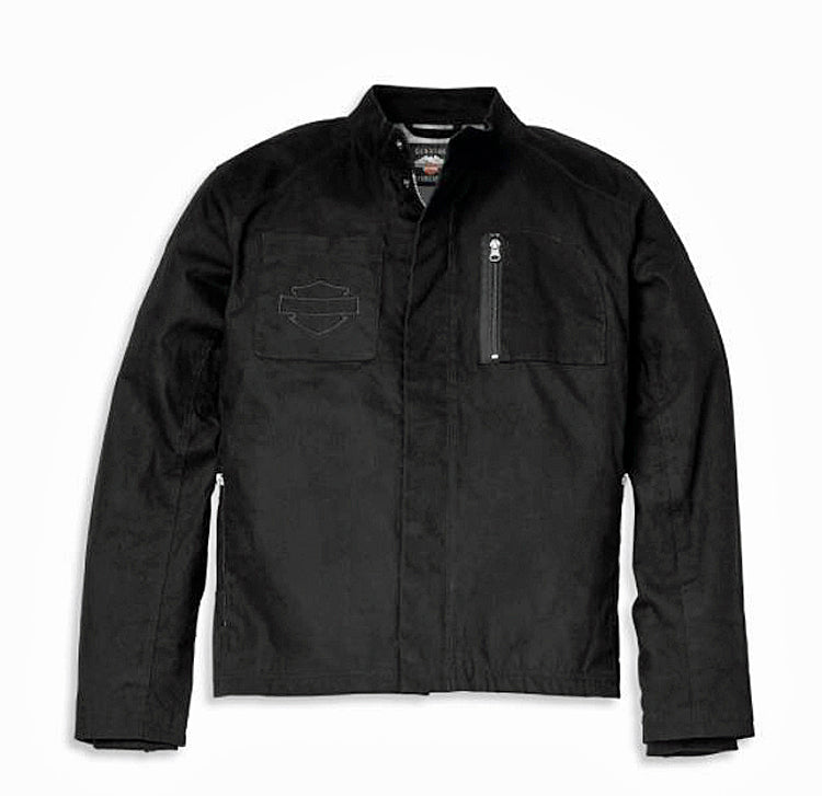 Harley-Davidson® Men's Rendezvous Textile Riding Jacket | Waxed Canvas | Underarm Venting