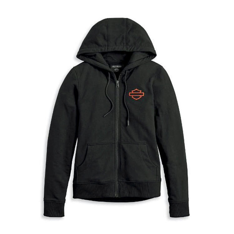 
                  
                    Harley-Davidson® Women's 3-in-1 Estabrook Textile Riding Jacket | Black | Removable Draw-String Hoodie
                  
                