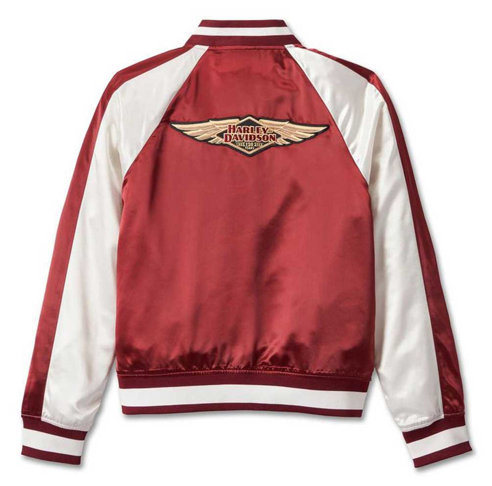 
                  
                    Harley-Davidson® Women's 120th Anniversary Bomber Jacket | Red
                  
                
