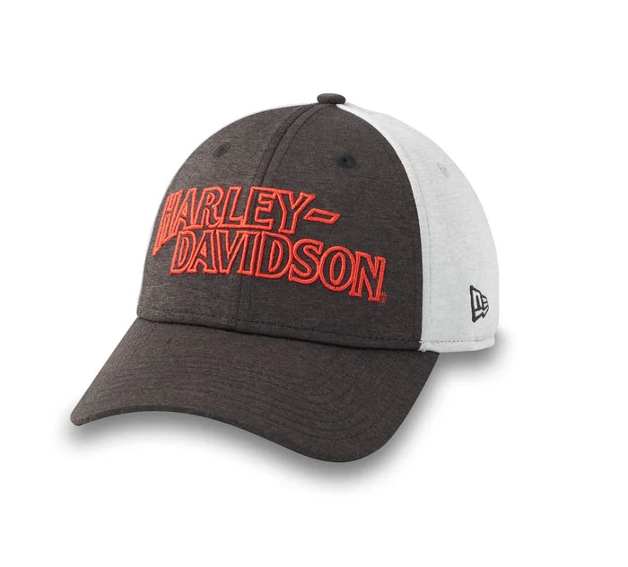 Harley-Davidson® Men's Drop H 39THIRTY® Shadowtech Stretch-Fit Cap Cap | Grey & White