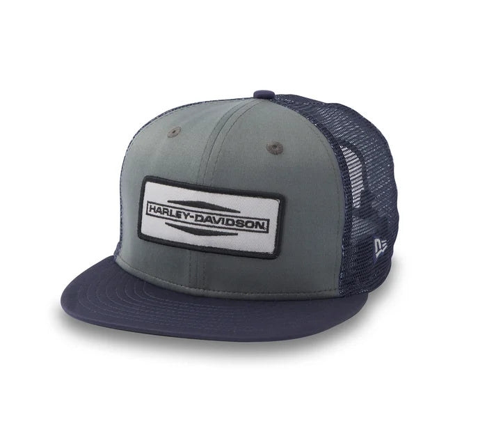 Harley-Davidson® Men's Stacked Bar & Shield® 9FIFTY® Trucker Cap | Ombre Blue