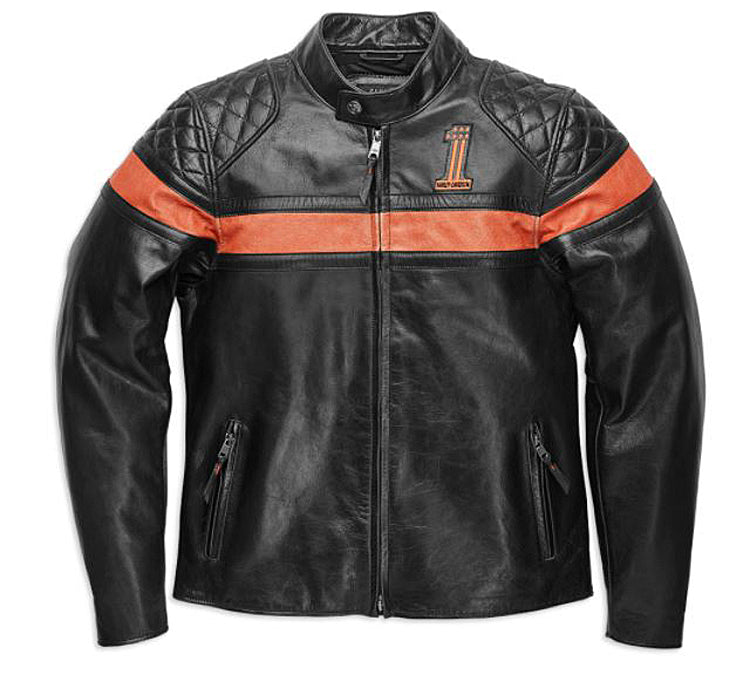 Harley-Davidson® Men's Victory Sweep Leather Riding Jacket