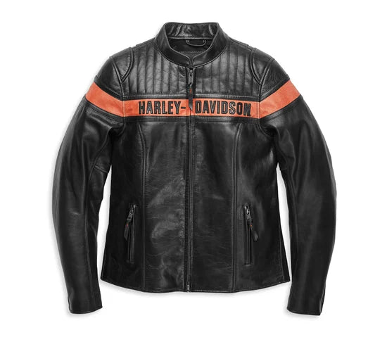 Harley-Davidson® Women's Victory Sweep Leather Riding Jacket