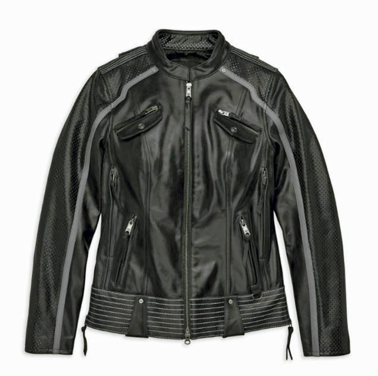 
                  
                    Harley-Davidson® Women's Hairpin Leather Riding Jacket | Superior Venting
                  
                
