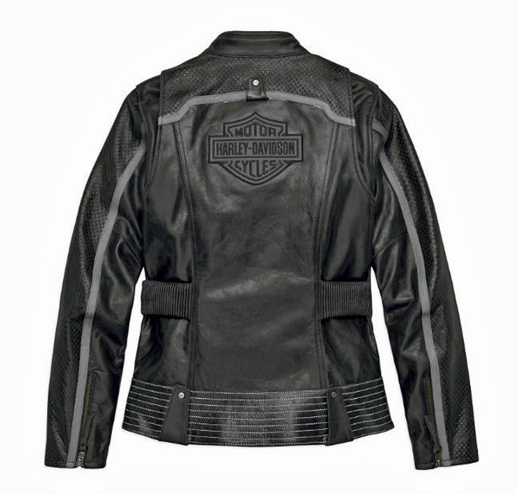 Harley Davidson Women s Hairpin Leather Riding Jacket Superior Vent House of Harley