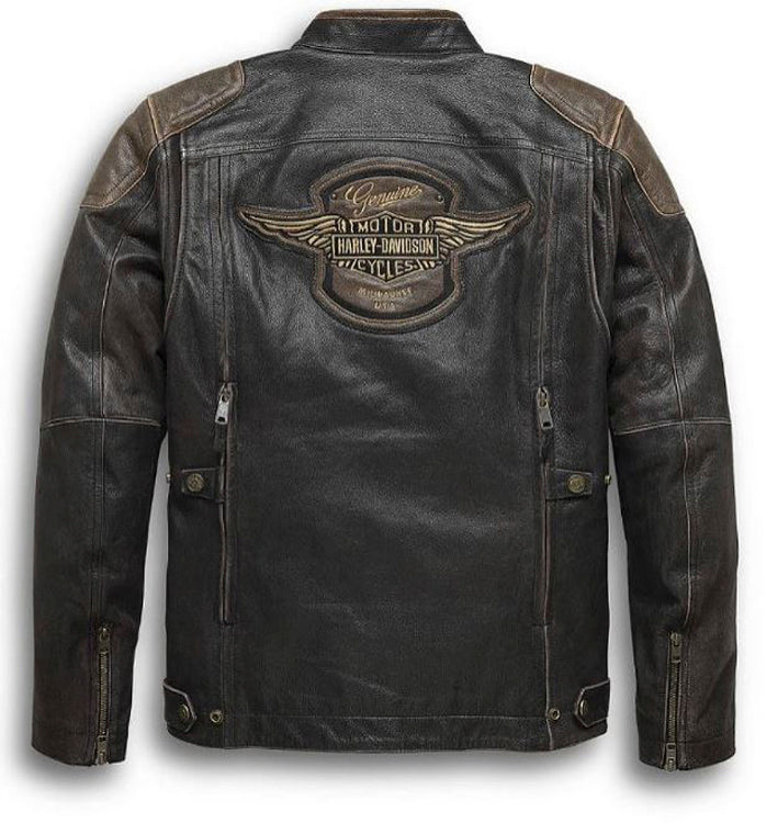 
                  
                    Harley-Davidson® Men's Trostel Leather Riding Jacket | Triple Vent System™ | CoolCore® Technology
                  
                
