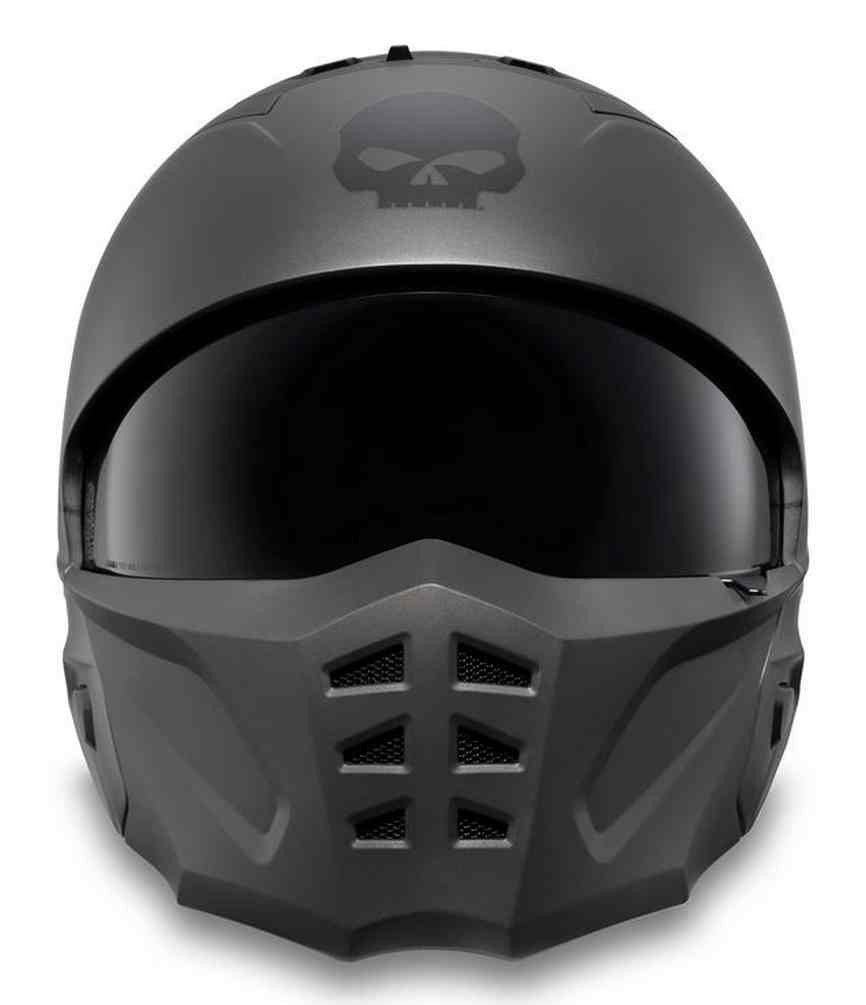 Harley-Davidson® Mens Pilot II 2-IN-1 Willie G Helmet, Matte Dark Gray