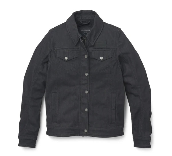 ジャケット・アウター Harley-Davidson MILWAUKEE denim jacket Harley-Davidson® Women's Kickstart 3-IN-1 Black Denim Jacket