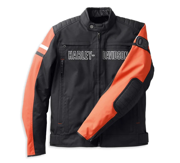 
                  
                    Harley-Davidson® Men's Hazard Waterproof Textile Riding Jacket | Armor Pockets
                  
                