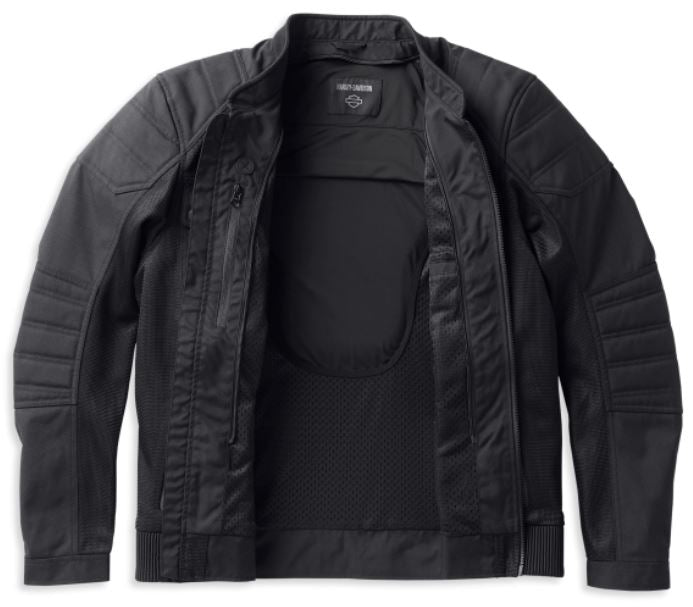 
                  
                    Harley-Davidson® Men's Zephyr Mixed Media Riding Jacket | Mesh Air Flow Panels | Removable Windproof Liner
                  
                