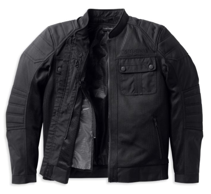 
                  
                    Harley-Davidson® Men's Zephyr Mixed Media Riding Jacket | Mesh Air Flow Panels | Removable Windproof Liner
                  
                