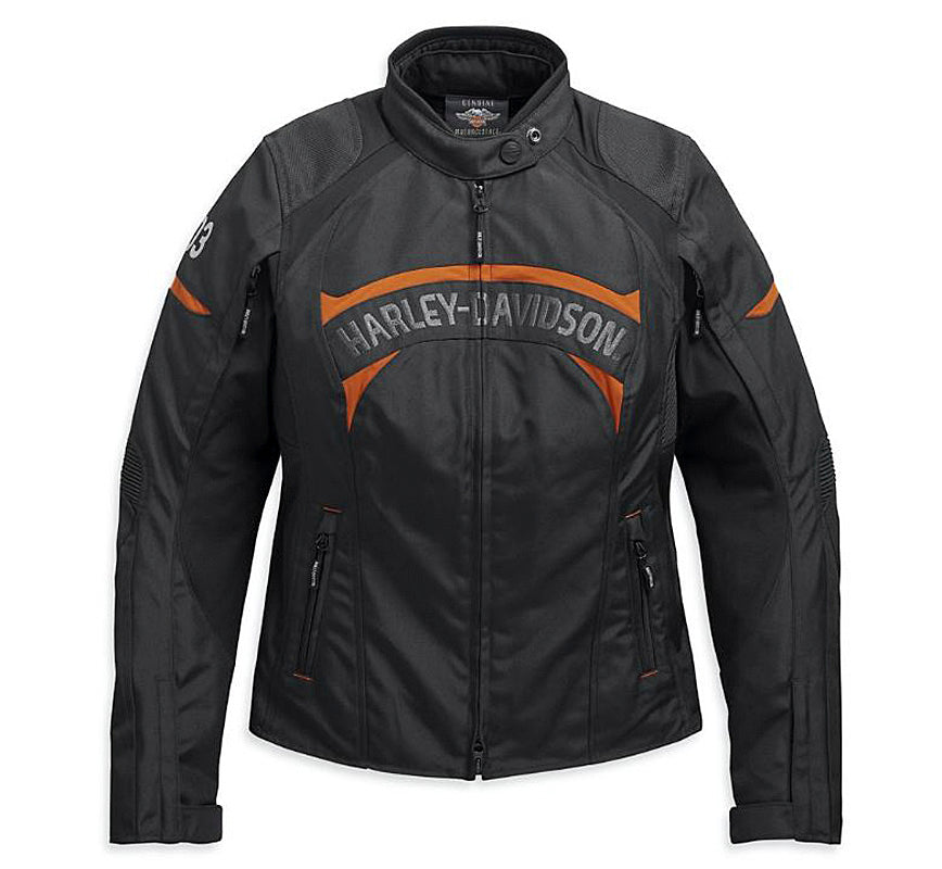 Harley-Davidson® Women's Killian Textile Riding Jacket | Removable Waterproof Liner | Fixed Body Armor
