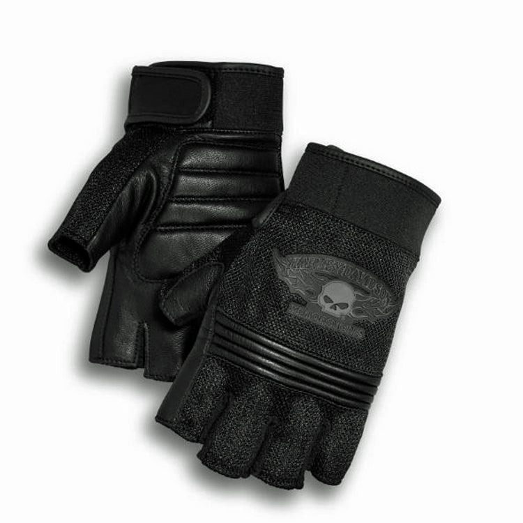 Harley-Davidson® Men's Winged Skull Fingerless Gloves