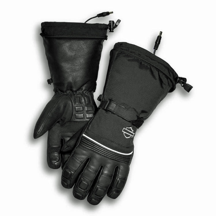 Harley-Davidson® Men's Heated BTC 12V Gauntlet Gloves | Waterproof Leather & Nylon