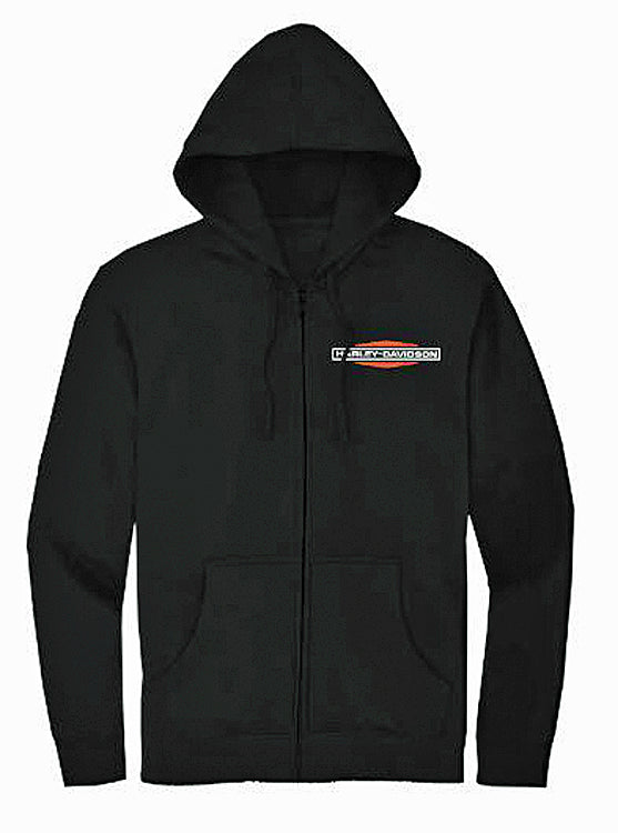 Harley-Davidson® Men's Stacked Logo Hoodie | Zip Front