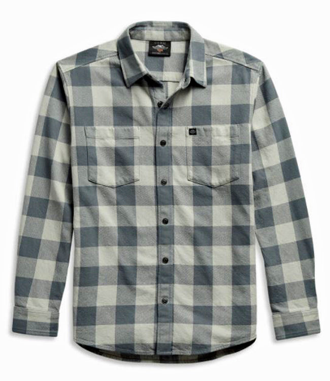 Harley-Davidson® Men's #1 Logo Plaid Woven Shirt | Long Sleeves