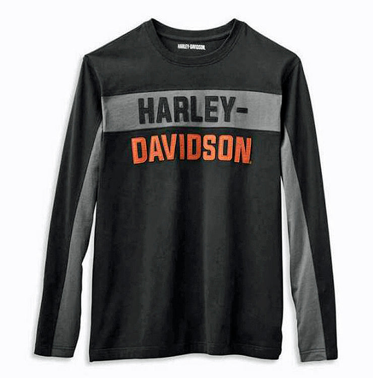 Harley-Davidson® Men's Copperblock Knit Shirt | Block Letters | Long Sleeves