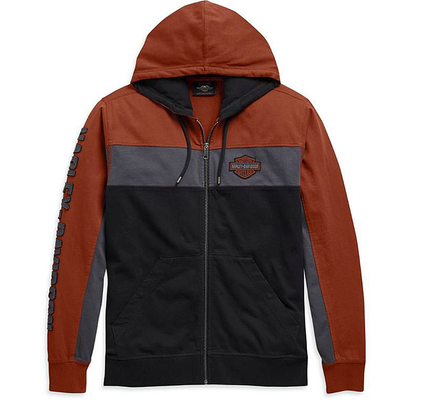 Harley-Davidson® Men's Copperblock Hoodie | Lined Draw-String Hood