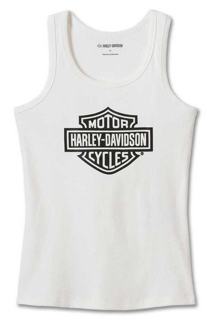 Harley-Davidson® Women's Bar & Shield Sleeveless Tank Top - White