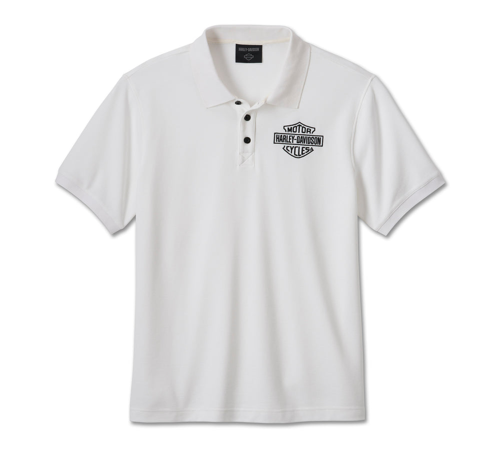 Harley-Davidson® Bar & Shield® Polo Shirt | White