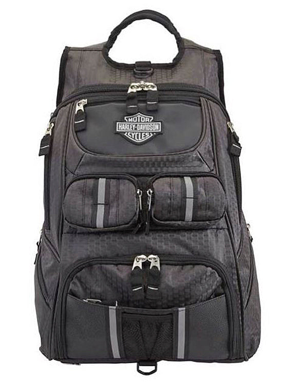 
                  
                    Harley-Davidson® Tough Terrain Backpack | Helmet Holder | Ripstop Honeycomb
                  
                