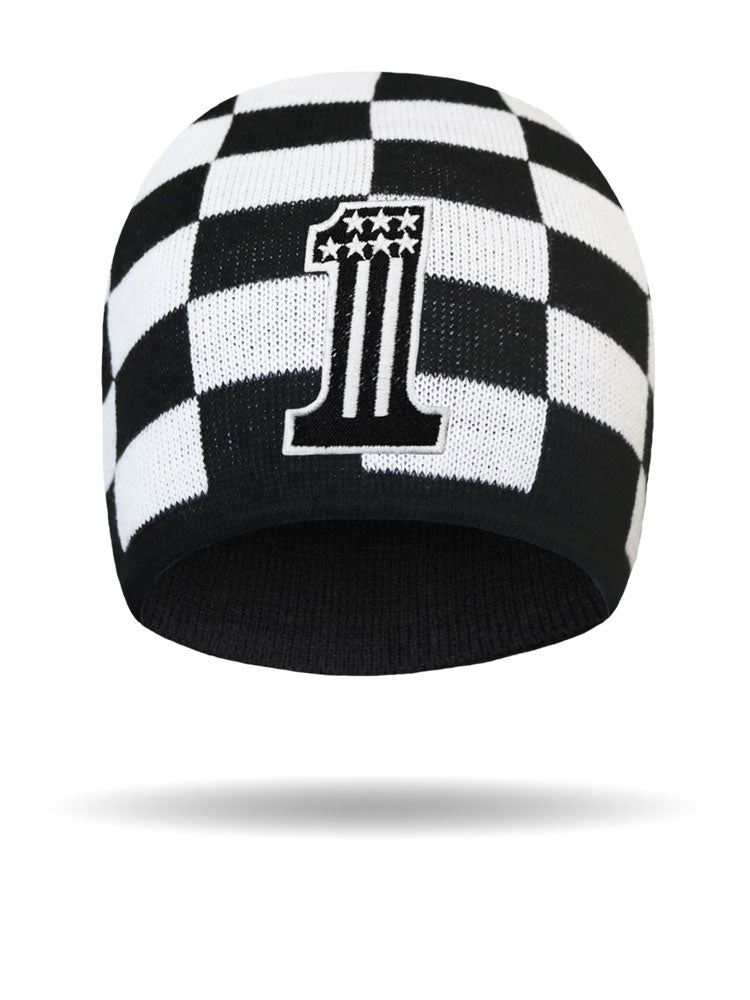 That's a Wrap!® #1 Checkered Beanie | Black & White