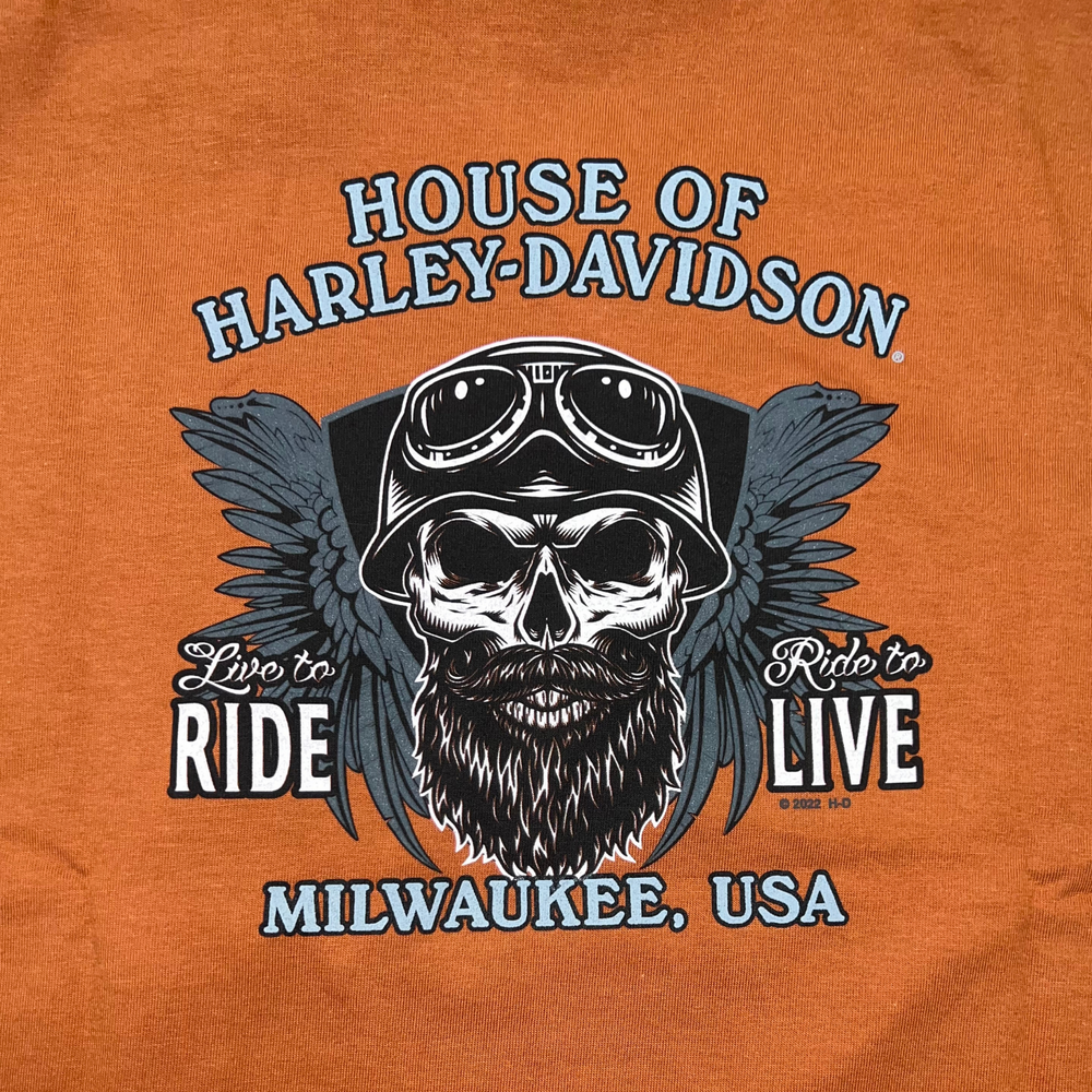 
                  
                    Harley-Davidson® Men's Skello Ride T-Shirt | Orange | Short Sleeves
                  
                