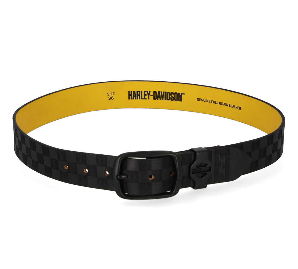 ハーレーダビットソン　ベルト　harleydavidson 110cm Harley-Davidson® Men's Checkerboard Bar & Shield® Keeper