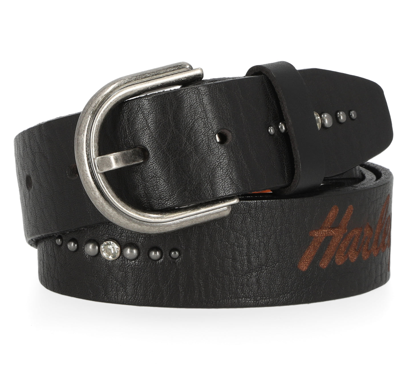 
                  
                    Harley-Davidson® Men's Laser Etched Genuine Leather Belt | Black
                  
                