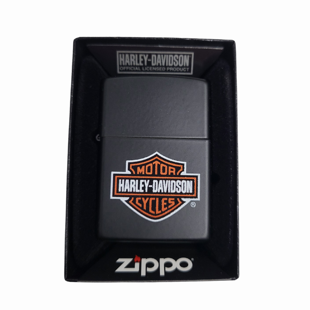 Harley-Davidson® Black Bar & Shield Logo Chrome Zippo® Lighter